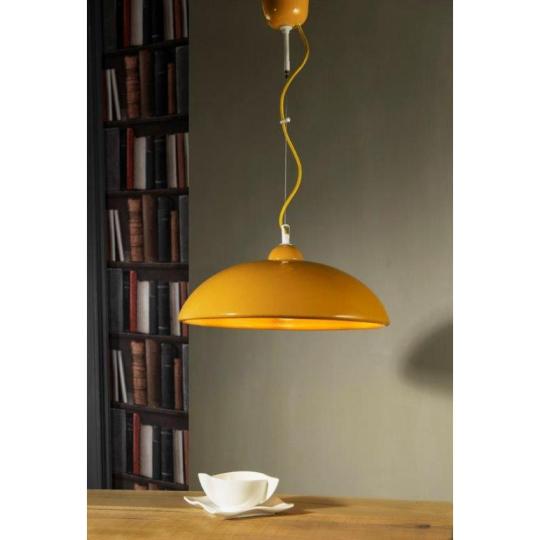 zlty farebny rucne malovany keramicky tienidlo zavesna moderny mediteran styl jedalen obyvacka restauracia cukraren rekreacny osvetlenie lameridiana interierovy dizajn.jpg